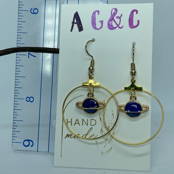 Blue planet hoops - Picture 2 of 3